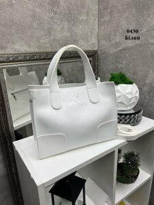Біла - cтильна молодіжна зручна сумка Lady Bags у стилі Total Bag (0430)