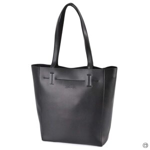 ЧОРНА — фабрична сумка-шопер із простим кроєм і мінімальним оздобленням (Луцьк, 518)