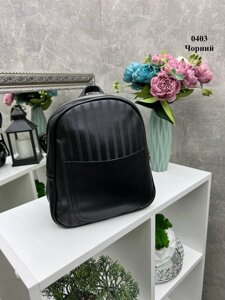 Чорний - молодіжний жіночий рюкзак на 2 окремих відділення на блискавці, можна носити сумкою (0403)