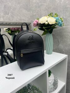 Чорний — стильний, молодіжний та мініатюрний рюкзак Lady Bags на блискавці, з підкладкою (2007)