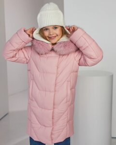 Модель куртки Eva Metall Shine Pink Powder