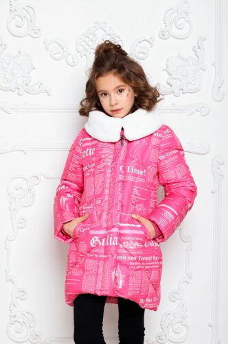 Пальто дитяча офелія3 - рожевий № 129
