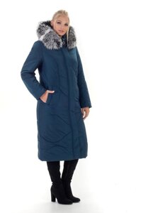 Пальто жіноче зимове з натуральним хутром 52