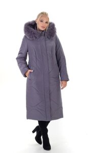 Пальто жіноче зимове з натуральним хутром 48