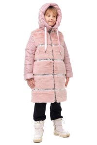 Тепле зимовий піджак для дівчини з хутром