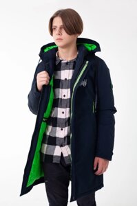 Подовжена зимова куртка дитяча для хлопчика підлітка