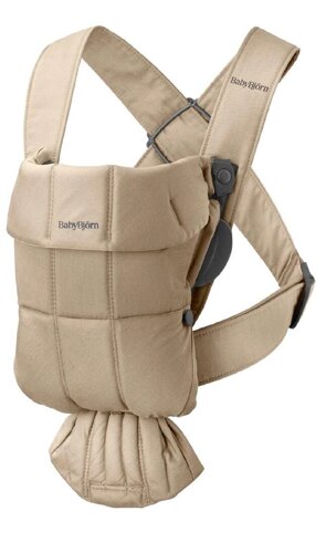 Рюкзак-кенгуру BabyBjorn Mini Woven Beige, 7317680210265
