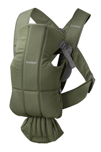 Рюкзак-кенгуру BabyBjorn Mini Woven Dark green, 7317680210401