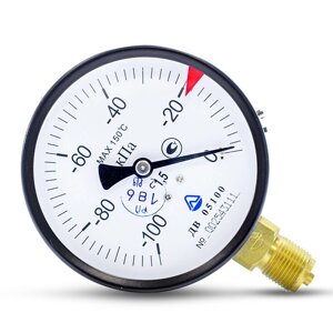 Вакуумметр показуючий ДВ 05100-01М (ДВ 05100, ДВ05100, ДВ-05100, ДВ 05-01, ДВ) - радіальний штуцер (РШ)