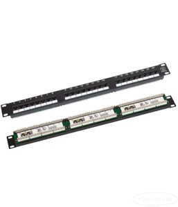 Патч-панель 24 порти 1U 19" UTP CAT5E