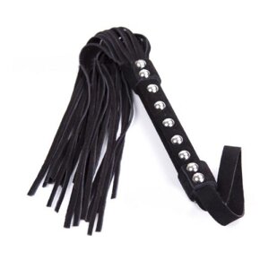Flogger DS Fetish Leather Flogger Чорна замша шкіра