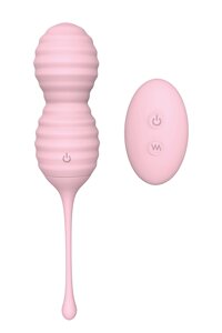 Вагінальні кульки з кулями задоволення та яєць вузол рожевий пульт дистанційного керування