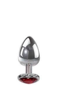 Анальна штепсельна штепсельна штепсельна шлюба з каменю A&E Red Heart Gem Anal Plug Small