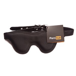Pornhub Faux Leather Mask Eco -Leather Mass, чорна, дуже зручна