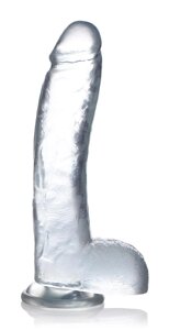 Фаломітатор реалістичний гігантський прозорий Jock Curve Toys,, 29 х 5.8 см
