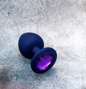 Анальна пробка з фіолетовим каменем Loveshop 9.4 см * 4.3 см