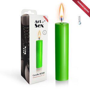 Зелений свічка воскове мистецтво розміру сексу M 15 см