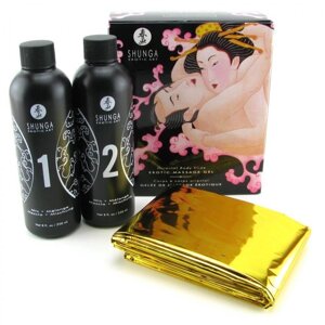 Гель для Nuru Massage Shunga Oriental Body-to Body Sparkling Полуничний вино плюс аркуш
