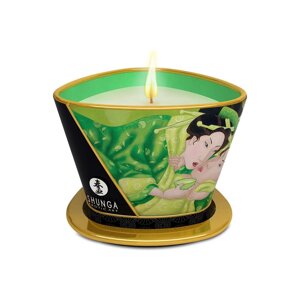 Свічка масажу масажу Shunga - екзотичний зелений чай (170 мл) з афродизіаком