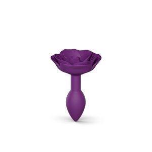 Силіконова анальна штепсельна пробка люблять відкриті троянди S - фіолетовий дощ