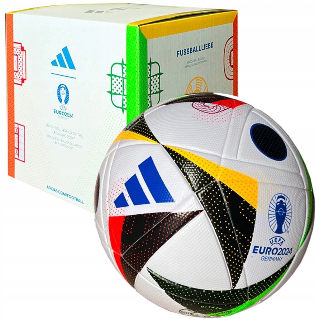 Adidas футбольний м'яч Fussballliebe чемпіонат німеччина євро 2024 ліга коробка In9369 5 нога євро24 коробка р від компанії MyHome - фото 1