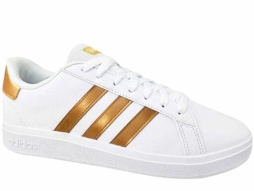 Adidas жіночі спортивні черевики Gy2578 розмір 40 Grand Court 2.0 білі золоті кеди тенісовки від компанії MyHome - фото 1