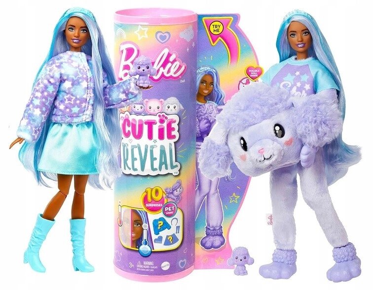 Barbie Cutie Reveal Hkr05 лялька в костюмі милого цуценятка (пуделя) в коробці від компанії MyHome - фото 1