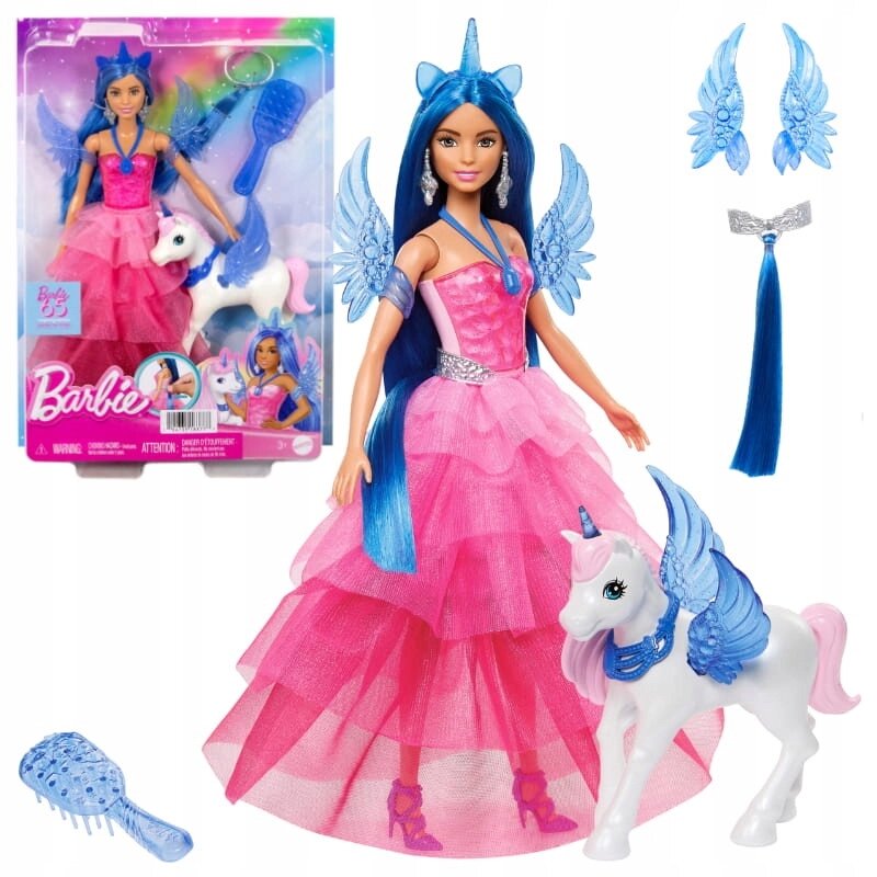 Barbie сапфіровий крилатий єдиноріг лялька 65-річного ювілею Hrr16 щепка магії 65 від компанії MyHome - фото 1