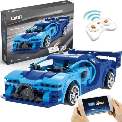 Cada Construction Blocks Blue Race Car Dual Mode автомобіль. від компанії MyHome - фото 1