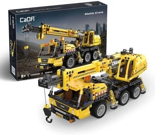 Cada Make Your Bricks Move C65005w автокран 658 шт Construction Blocks Crane 37 см велика будівельна машина 658 ел.. від компанії MyHome - фото 1