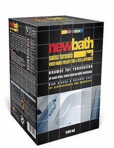 Фарба емаль для ремонту ванн, душових піддонів deco color newbath