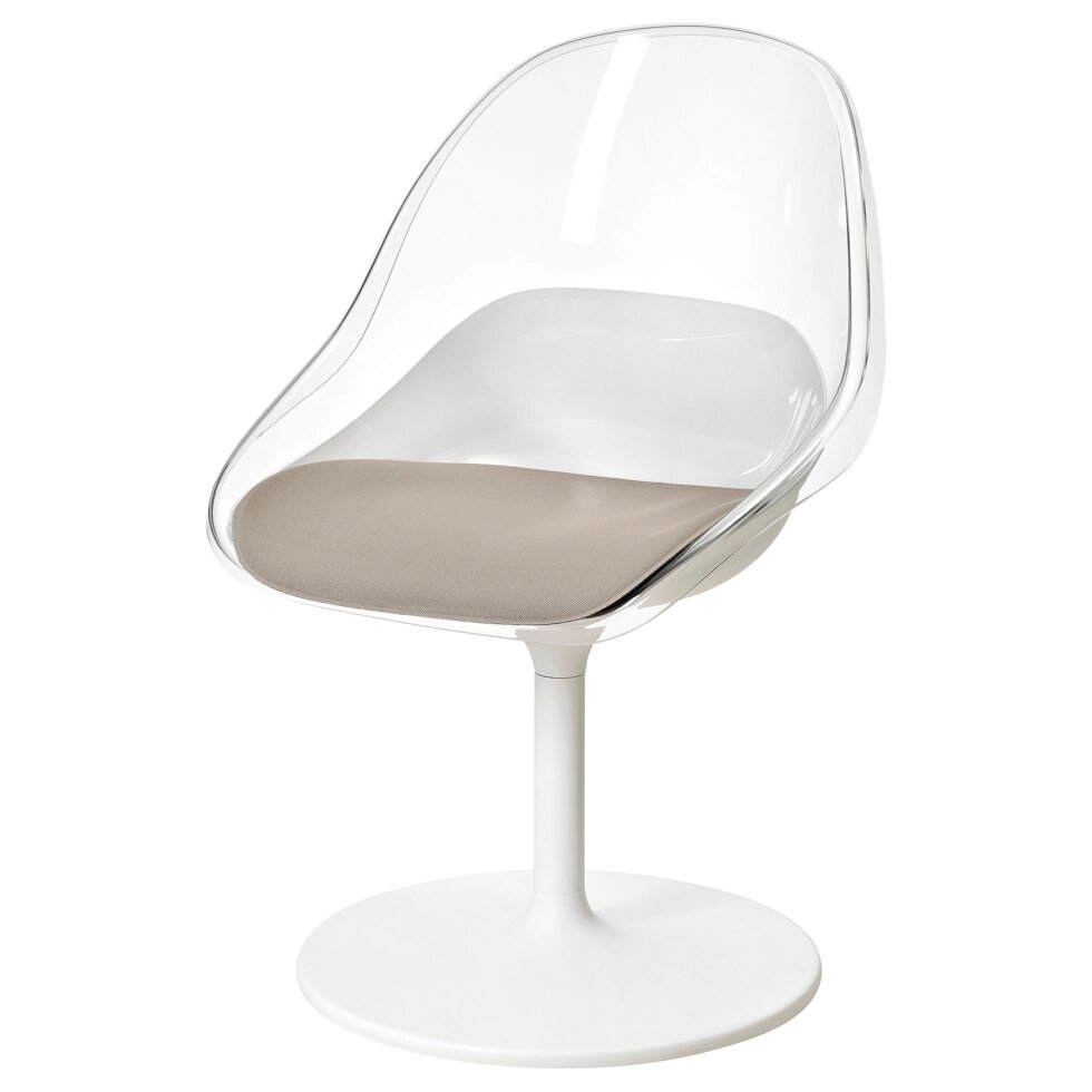ІКЕА BALTSAR, 105.115.38 Поворотний стілець, білий від компанії MyHome - фото 1