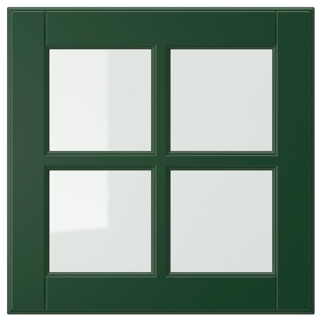 ІКЕА BODBYN БУДБІН, 204.445.48 Скляні дверцята, темно-зелений, 40х40 см від компанії MyHome - фото 1