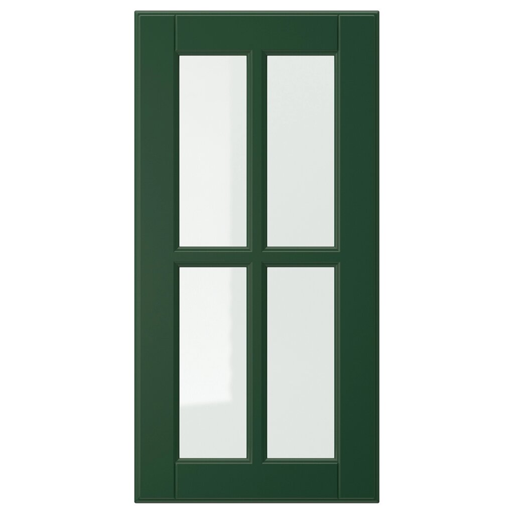 ІКЕА BODBYN БУДБІН, 804.445.45 Скляні дверцята, темно-зелений, 30х60 см від компанії MyHome - фото 1