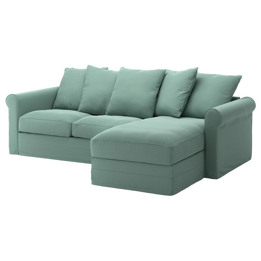 ІКЕА GRÖNLID ГРЕНЛІД, 294.088.43 3-місний диван із кушеткою, Люнген світло-зелений від компанії MyHome - фото 1