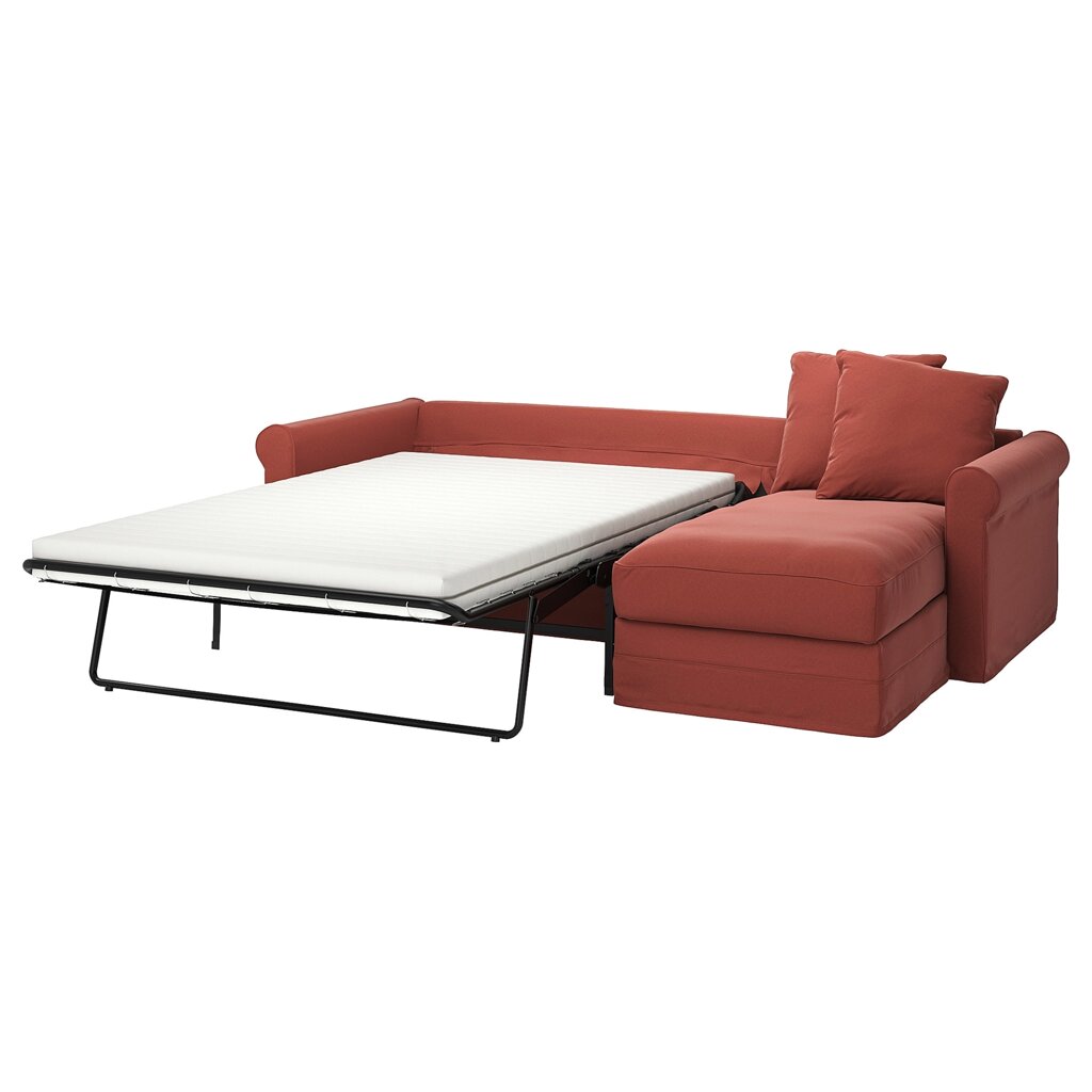 ІКЕА GRÖNLID ГРЕНЛІД, 394.773.03 3-місний диван із кушеткою, ЛЬЙУНГЕН світло-червоний від компанії MyHome - фото 1