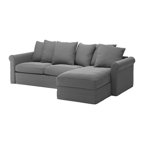 ІКЕА GRÖNLID ГРЕНЛІД, 794.189.91 3-місний диван із кушеткою, ЛЬЙУНГЕН класичний сірий від компанії MyHome - фото 1