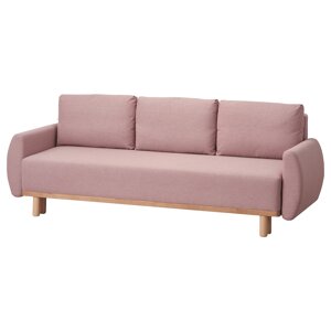 Ікеа grunnarp груннарп, 604.856.31 3-місний розкладний диван, рожевий