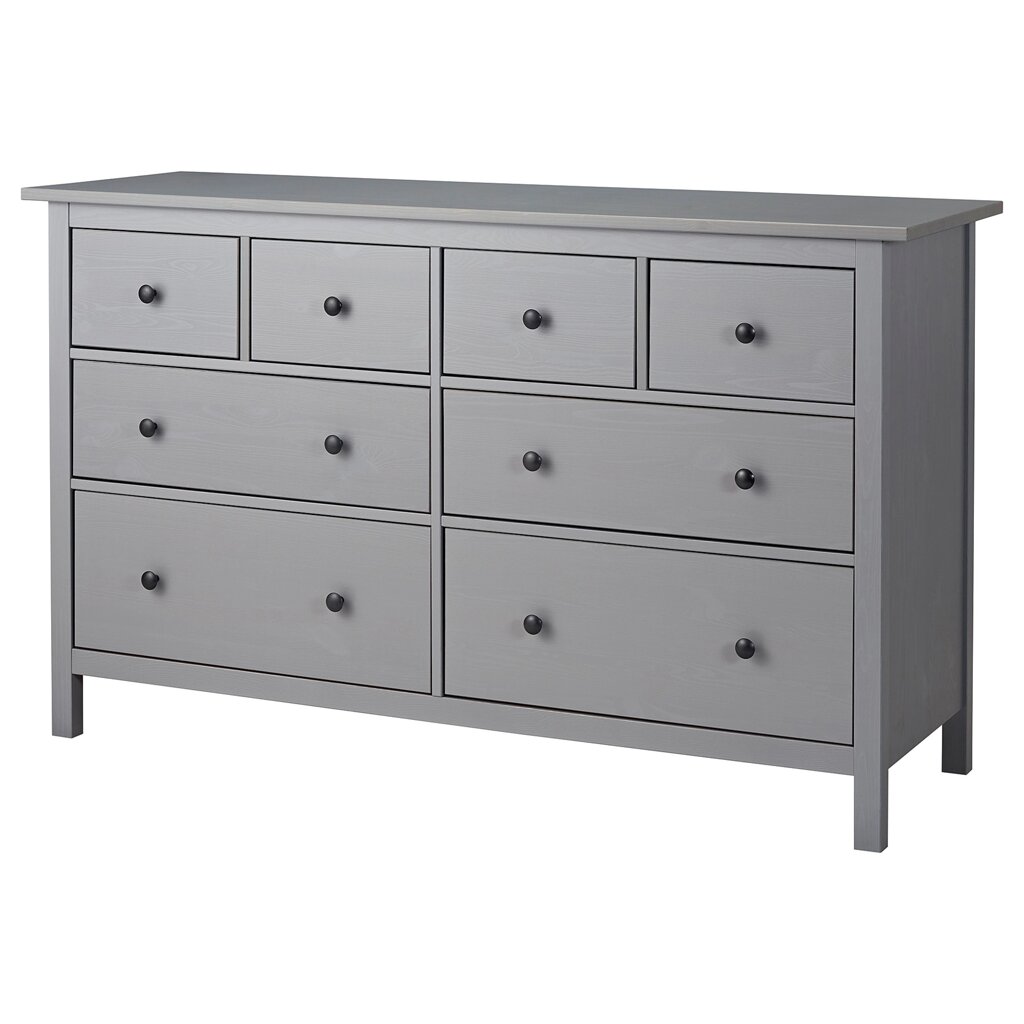 ІКЕА HEMNES ХЕМНЕС, 303.924.69 Комод, 8 шухляд, пофарбований у сірий колір., 160x96 см від компанії MyHome - фото 1