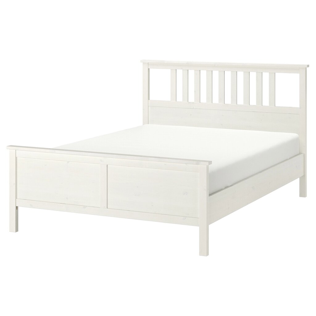 ІКЕА HEMNES ХЕМНЕС, 494.949.10 Каркас ліжка, біла пляма, Ліндбоден, 160x200 см від компанії MyHome - фото 1