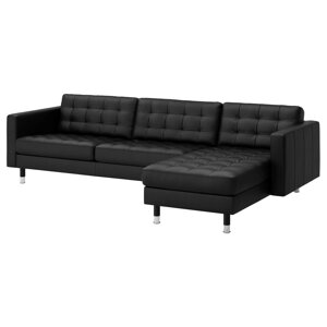 Ікеа landskrona ландскруна, 290.324.06 4-місний диван, з кушеткою, гранн, бомстад чорний, метал