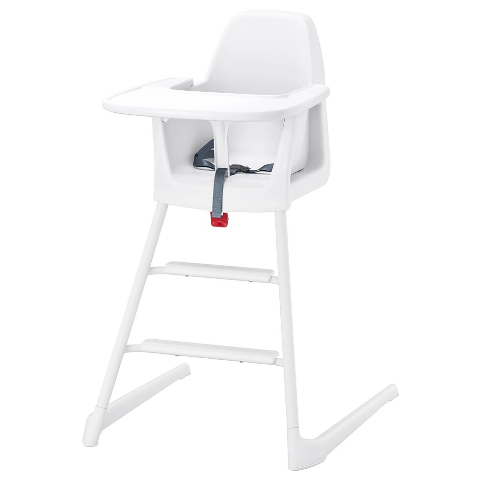 ІКЕА LANGUR ЛАНГУР, 492.525.53 Дитячий стілець, висока з піддоном, білий від компанії MyHome - фото 1