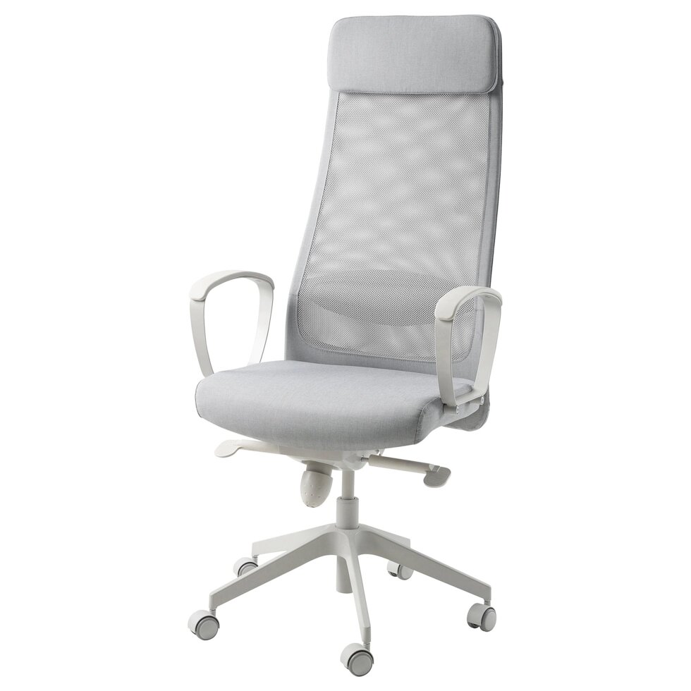 ІКЕА MARKUS МАРКУС, 105.218.58 Офісне крісло, Віссл світло-сірий від компанії MyHome - фото 1