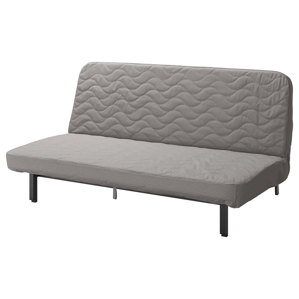 ІКЕА NYHAMN, 593.063.67 3-місний розкладний диван, з пінополіуретановим матрацом, Кніса сіра, бежевий від компанії MyHome - фото 1