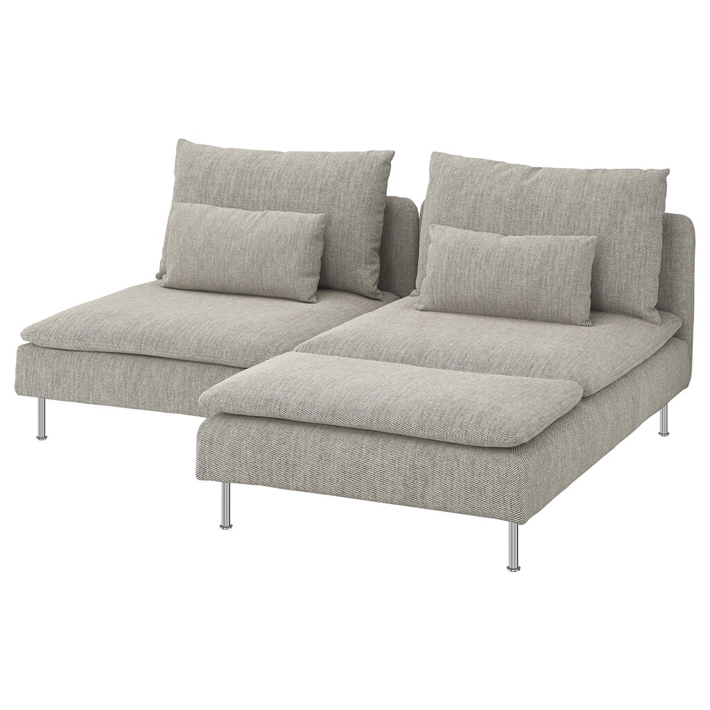 ІКЕА SÖDERHAMN, 293.057.60 2-місний диван, з кушеткою, Viarp бежевий, коричневий від компанії MyHome - фото 1