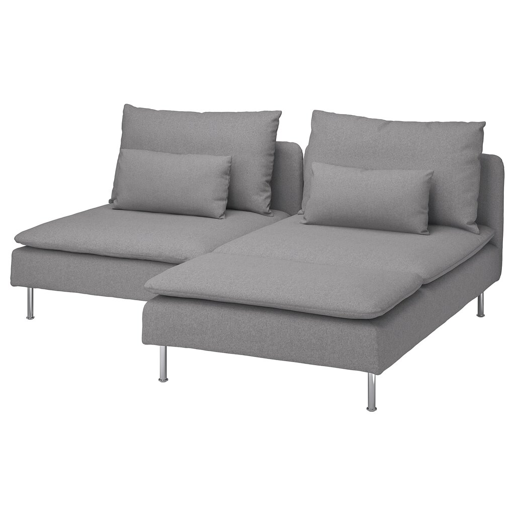 ІКЕА SÖDERHAMN, 294.521.00 2-місний диван з кушеткою, Тонеруд сірий від компанії MyHome - фото 1