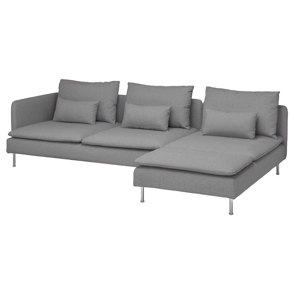 ІКЕА SÖDERHAMN, 994.521.11 4-місний диван із кушеткою, і відкритий кінець Тонеруд, сірий від компанії MyHome - фото 1