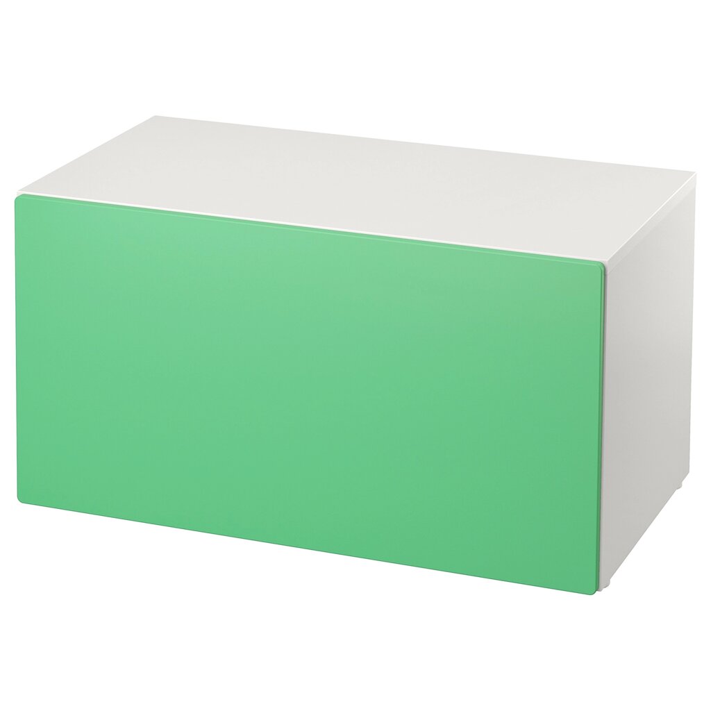 ІКЕА SMÅSTAD СМОСТАД, 493.891.60 Лавка з ящиком для іграшок, білий, зелений, 90x52x48 см від компанії MyHome - фото 1