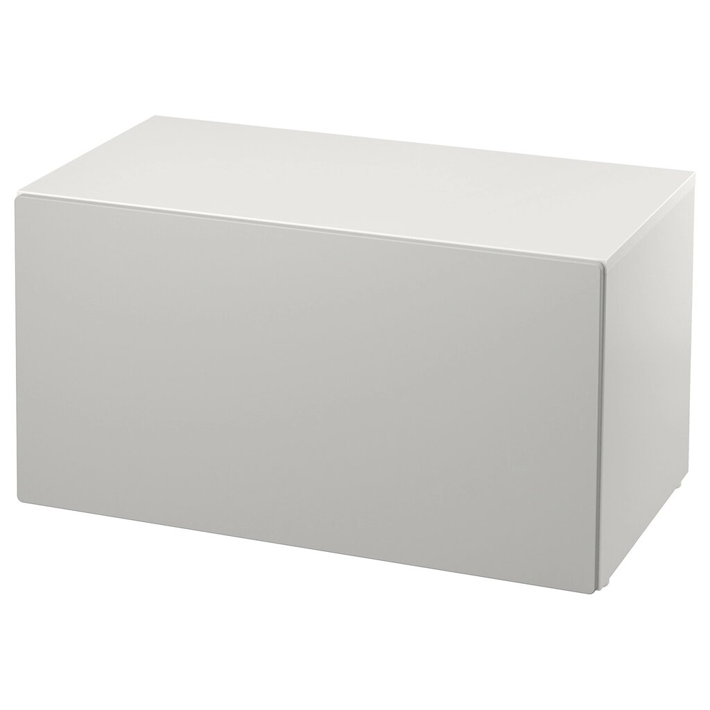 ІКЕА SMÅSTAD СМОСТАД, 893.891.58 Лавка з ящиком для іграшок, білий, сірий, 90x52x48 см від компанії MyHome - фото 1