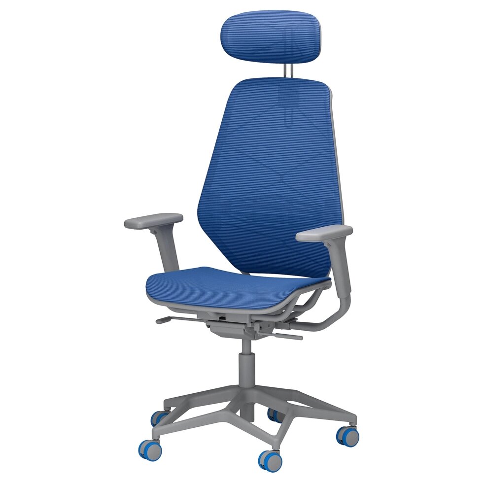 ІКЕА STYRSPEL, 105.066.93 Ігрове крісло, офіс, синій, світло-сірий від компанії MyHome - фото 1